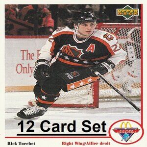 Rick Tocchet Philadelphia Flyers NHL Hockey Card Collection - 12 Card Set